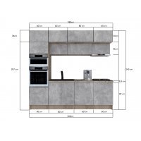 Bucatarie ZONE 260 FRONT PAL K002 / decor 4298